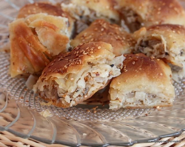 Armiopita: traditional pie with pickled cabbage
