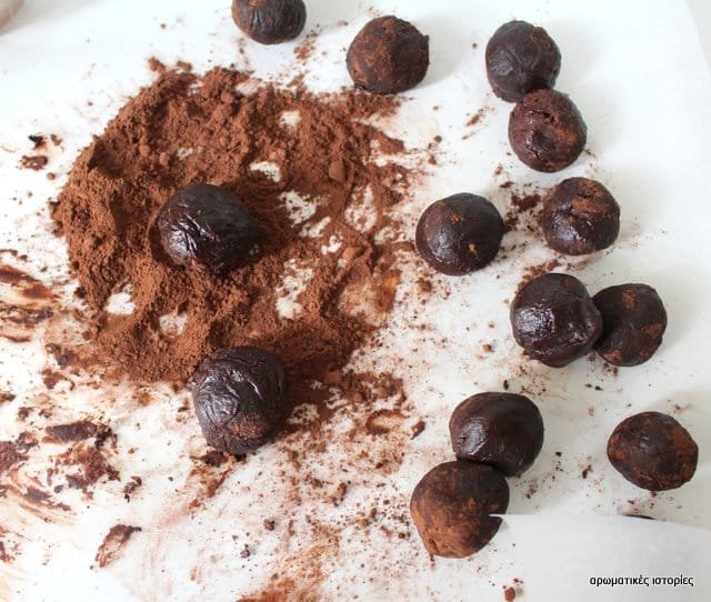 Rum chocolate truffles