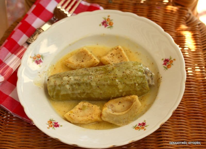 stuffed zucchini and artichokes