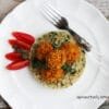 Baked spicy savory carrot balls and quinoa