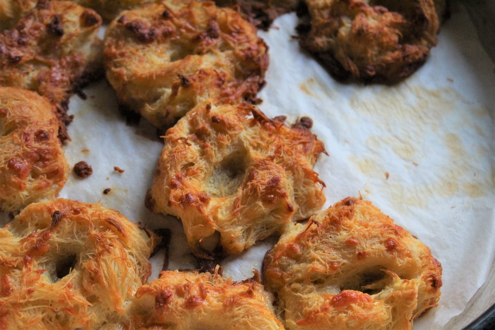 Savory kadaif with olive oil and kefalograviera cheese