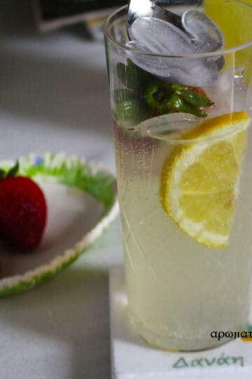 Homemade lemonade and zest