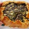 Open mushroom pies with yogurt in the dough