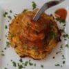 Beef stew with potato and pumpkin rosti