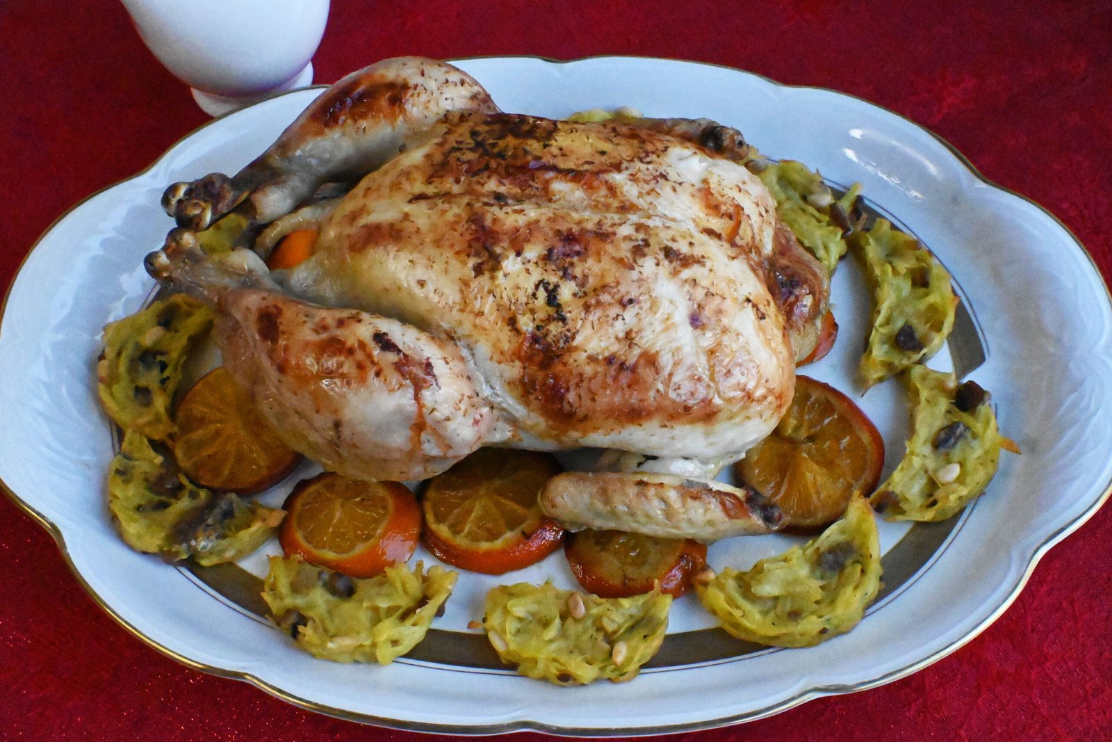 Festive stuffed chicken