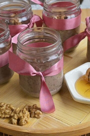 Carob milk and rice pudding