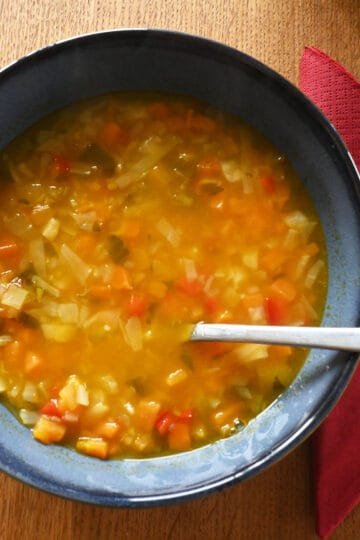 Veggie soup for my cold