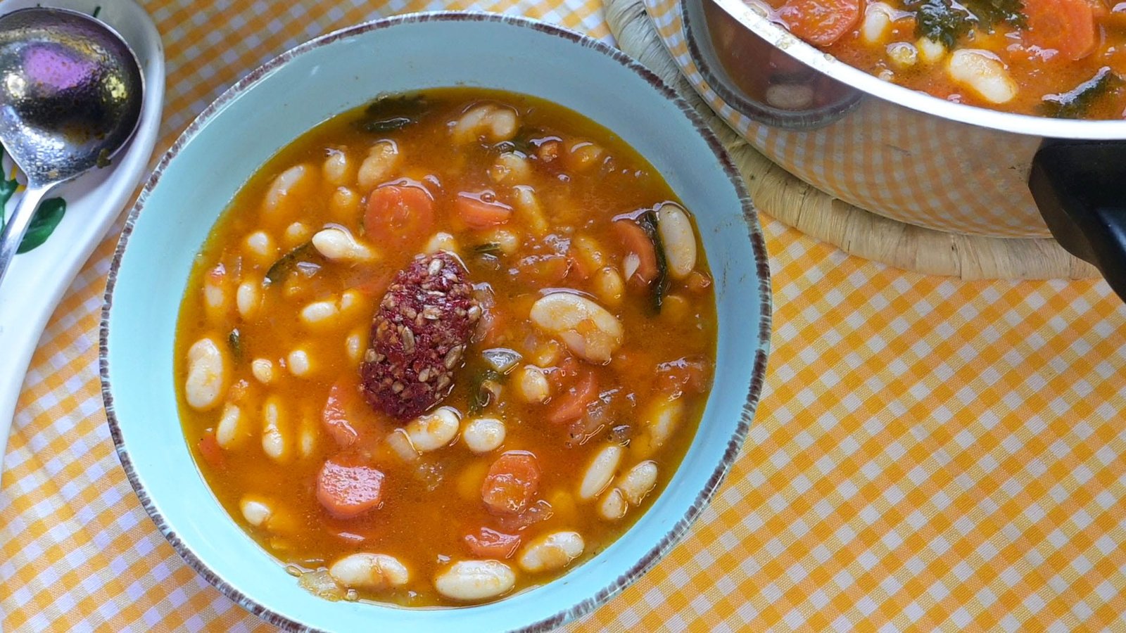 Greek classic bean soup, fasolada