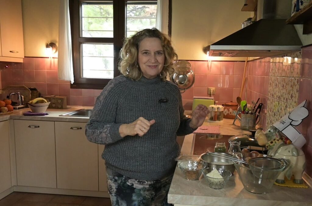 Carob breads with galotyri and dried anthotyro