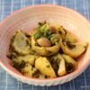 Artichokes with potatoes, pumpkin and kritama