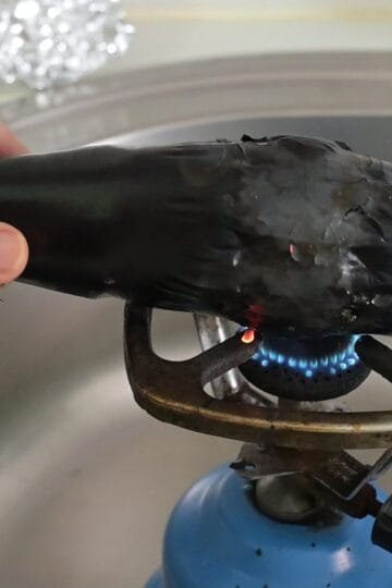 grill eggplants on my portable gas stove