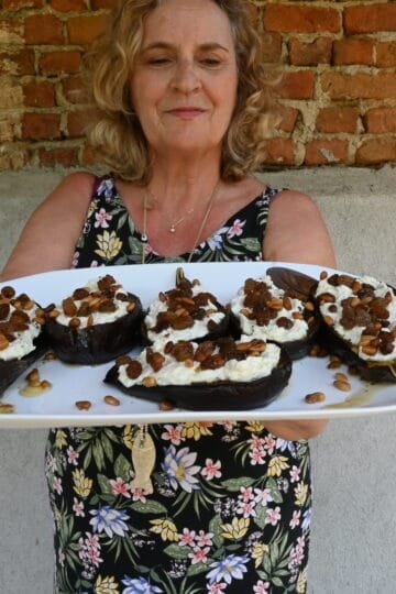 Eggplants with xinomizitra cheese sauce