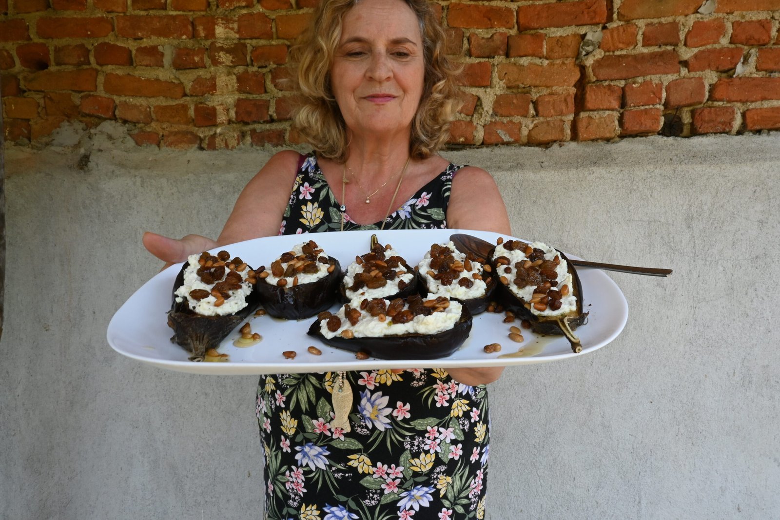 Eggplants with xinomizitra cheese sauce