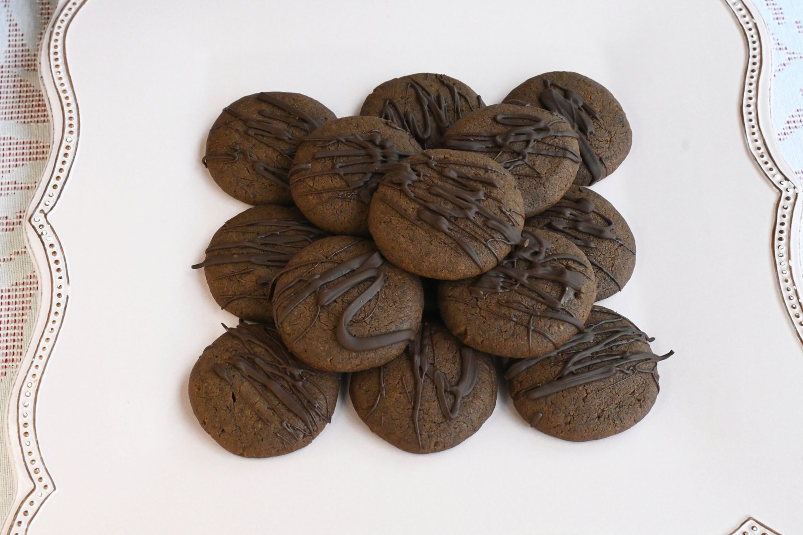 Cocoa biscuits and little peanut chocolates
