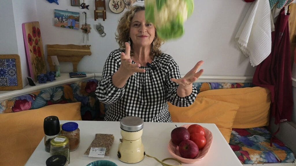 Roasted cauliflower with potatoes and sauce