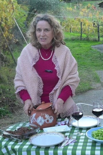 Veal shank in the hull with whole wheat orzo