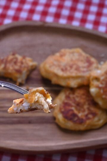 Morning pumpkin savory pancakes