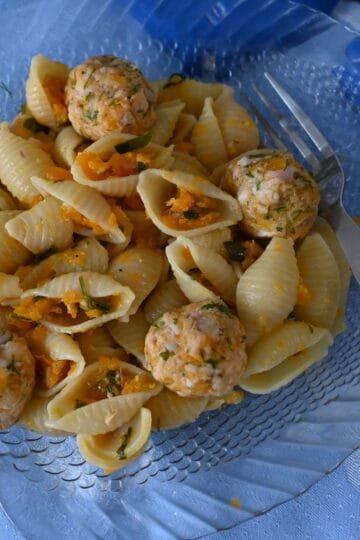 pasta and smoked trout